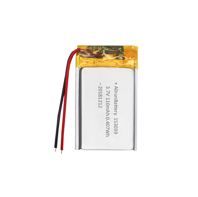 3.7V 110mAh LiPo Battery / Ultra Thin Rechargeable Lithium Polymer Batteries