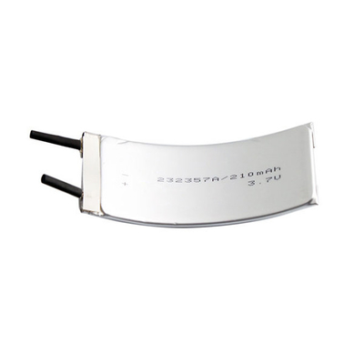 232357 Curved LiPo Battery 210mAh 3.7V Custom Lithium Battery