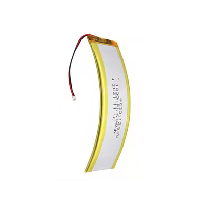 1C 3.7 V 1800mAh Curved LiPo Battery Custom Lithium Battery Light Weight