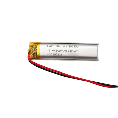 3.7V 500mAh 801350 Custom Li Ion Battery Ultra Narrow For Reading Pens