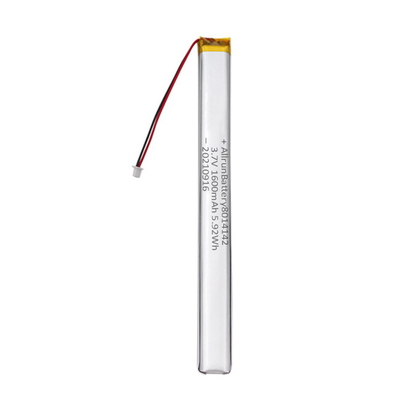Safe 3.7V 1600mAh Custom LiPo Battery Ultra Narrow Li-Polymer Batteries For Voice Recorders