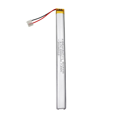 Reliable 3.7 V 2000mAh Custom LiPo Battery Ultra Narrow For Pen Drive Sticks