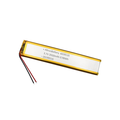 3.7V 2650mAh Li Polymer Batteries 6mm Ultra Narrow Custom LiPo Batteries