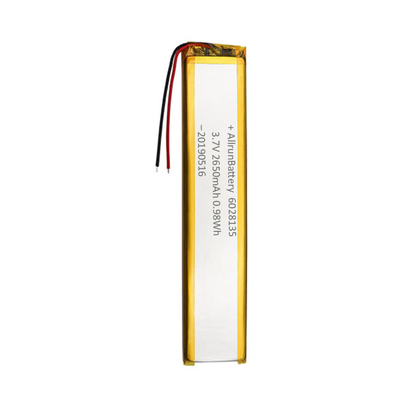 3.7V 2650mAh Li Polymer Batteries 6mm Ultra Narrow Custom LiPo Batteries