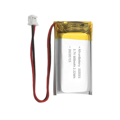 Rechargeable Custom 3.7 V 600mAh Lithium Polymer Battery / LiPo Battery