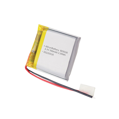 Powerful Medical Lithium Battery Rechargeable 3.7 V 700mAh LiPo Battery