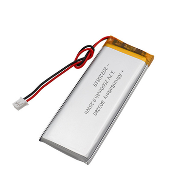 Custom Rectangle Shaped Battery Rechargeable 3.7 V 2500mAh LiPo Battery
