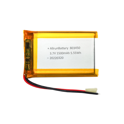 Powerful Rectangle Shaped Battery Custom 3.7 V 1500mAh LiPo Battery