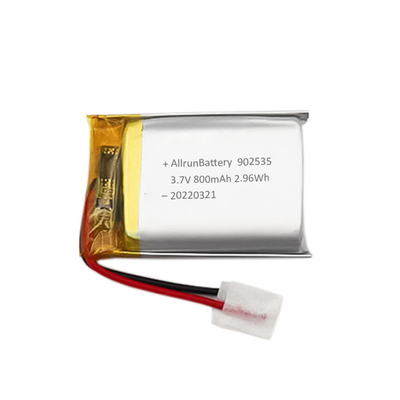 Rechargeable Light LiPo Battery 800mAh 3.7V 902535 For Medical Devices