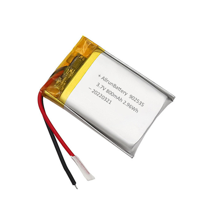 Rechargeable Light LiPo Battery 800mAh 3.7V 902535 For Medical Devices