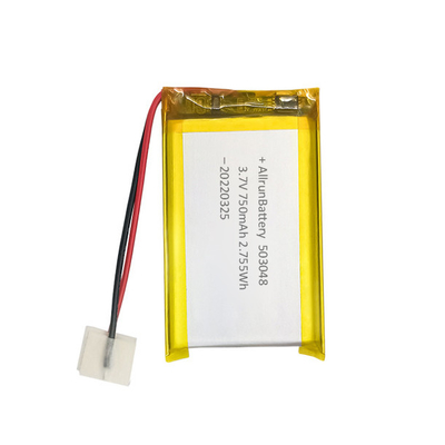 Light Rectangle Rechargeable Li Polymer Battery 3.7V 750mAh LiPo Battery