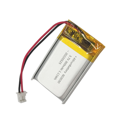 Light Rectangle Lithium Polymer Battery 602030 LiPo Battery 3.7V 300mAh