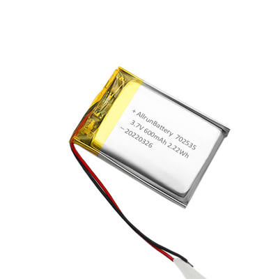 Single Cell Lithium Polymer Battery 3.7 V 600mAh LiPo Battery