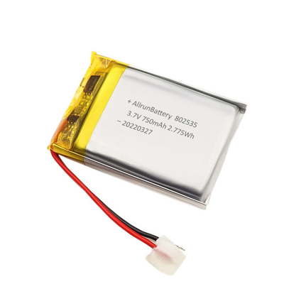 Rectangle Lithium Polymer Battery Safety 3.7 V 750mAh LiPo Battery