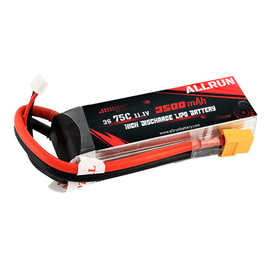 3S 3500mAh 11.1 V High Discharge LiPo Battery Pack 75C Li Polymer Battery