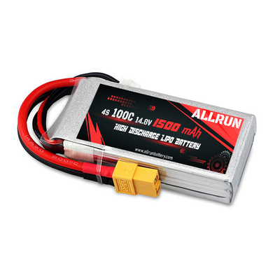 14.8V 4S 1500mAh LiPo Battery 100C High C Rate LiPo Battery Pack