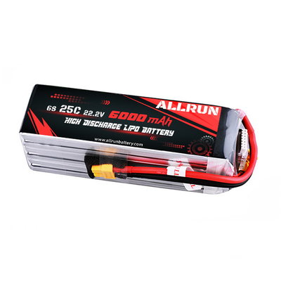 22.2V 25C Medical Lithium Battery High C Rate 6S 6000mAh LiPo Battery