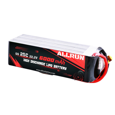 22.2V 25C Medical Lithium Battery High C Rate 6S 6000mAh LiPo Battery