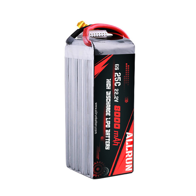 25C 6S 8000mAh LiPo Battery High C Rate 22.2V LiPo Battery Pack