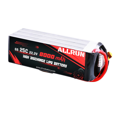 25C 6S 8000mAh LiPo Battery High C Rate 22.2V LiPo Battery Pack