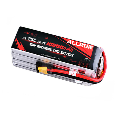 22.2V 6S 10000mAh LiPo Battery 25C High C Rate LiPo Battery Pack