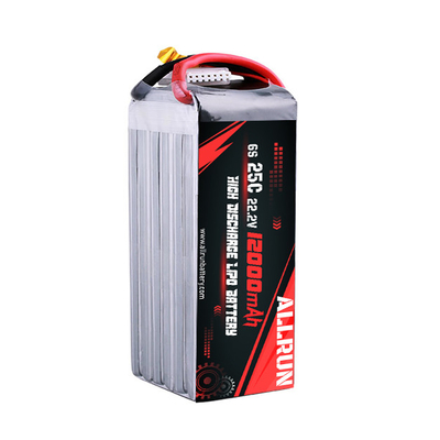 RC 25C 6S 12000mAh LiPo Battery 22.2V High C Rate Battery Pack