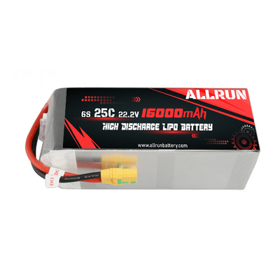 Power Tools High Discharge LiPo Battery Pack 25C 22.2V 6S 16000mAh