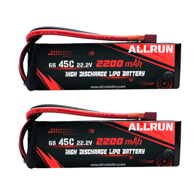 Medical Equipment 45C 6S 22.2V 2200mAh High Discharge LiPo Battery Pack