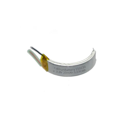 Wearable Technology 20mAh LiPo Battery 3.8 V Lithium Ion Polymer Battery
