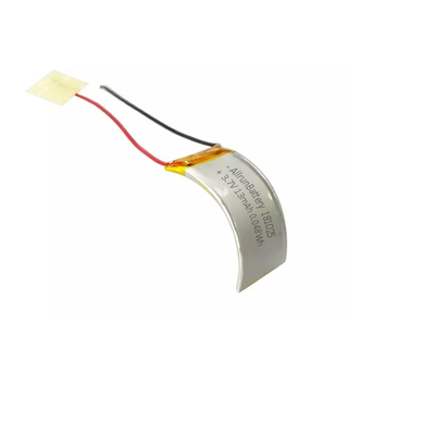 Curved LiPo Rechargeable Battery 3.7 V 13mAh With Low Self Discharge