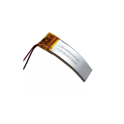 AR Curved LiPo Battery 85mAh 3.7 V Rechargeable Lithium Battery