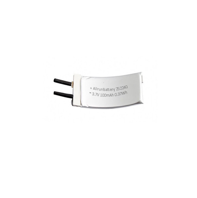 Custom 3.7 V 100mAh LiPo Battery 1C Curved Lithium Polymer Battery
