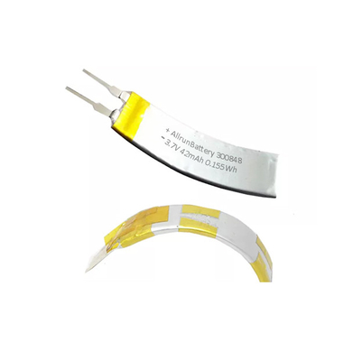 42mAh 3.7 V Lithium Ion Polymer Battery Curved For IoT Smart Devices