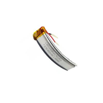 Powerful Curved Lithium Polymer Battery 601456 3.7 V 450mAh LiPo Battery