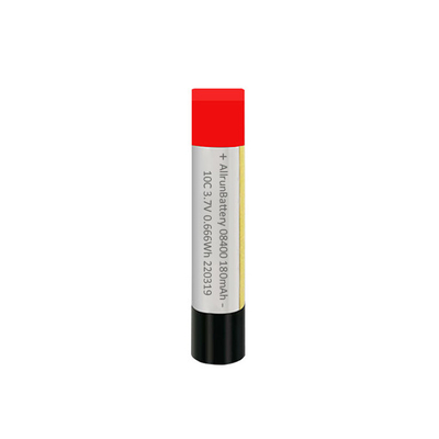 Thin 10C Custom LiPo Battery 3.7V 180mAh Cylindrical Li Polymer Battery