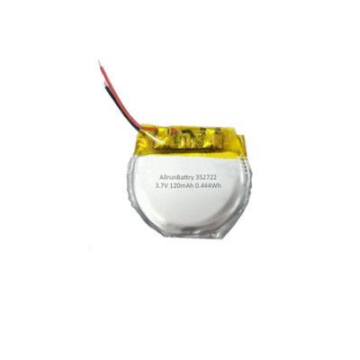 Custom Round Lithium Polymer Battery 3.7 V 120mAh LiPo Battery