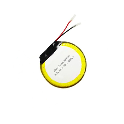Custom 3.7 V 380mAh LiPo Battery Round Rechargeable Battery Lithium Polymer
