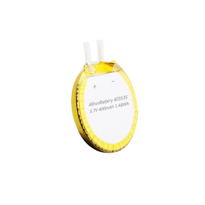 Round Custom LiPo Battery 3.7 V 400mAh Lithium Polymer Battery