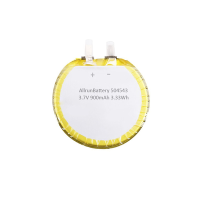 Custom Reliable Round LiPo Battery 3.7 V 900mAh 504543 For Bluetooth Headphones