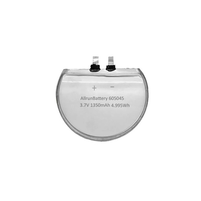 3.7V 1350mAh Custom Round LiPo Battery Cells Rechargeable 655045