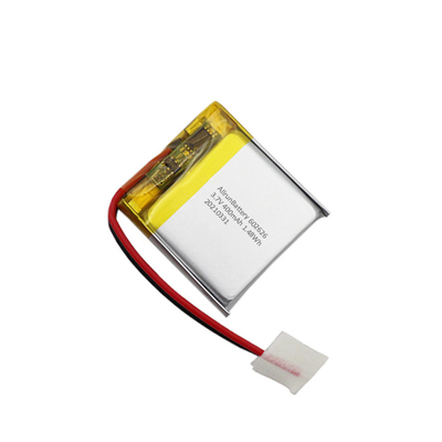 Light 1C Square Shaped Battery Rechargeable 3.7 V Battery 400mAh