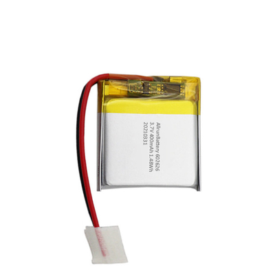 Light 1C Square Shaped Battery Rechargeable 3.7 V Battery 400mAh