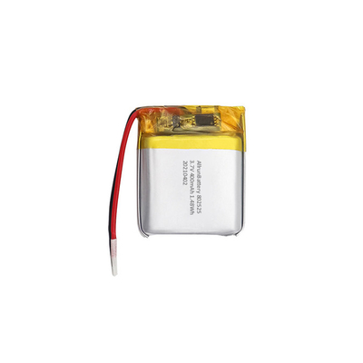 3.7V 400mAh Square Rechargeable Li Po Battery Pack Long Lasting 802525