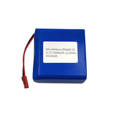 Square 3500mAh 11.1 V Medical Lithium Battery Pack Rechargeable