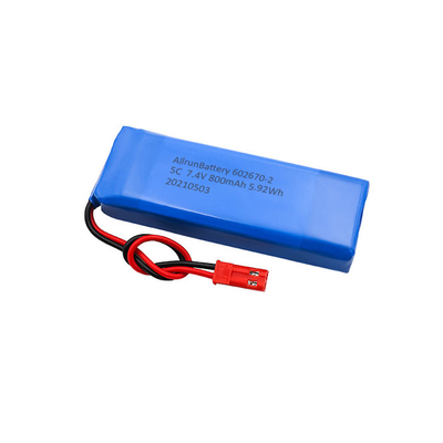5C Medical Lithium Battery 2S1P 7.4 V 800mAh LiPo Battery Pack