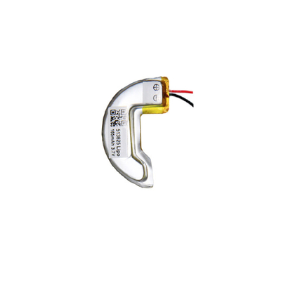 Power Solution Custom C Shape LiPo Battery 3.7 V 165mAh High Reliability