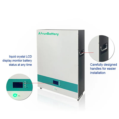 Prismatic Cell Wall Mount Lifepo4 Battery RS485 / CAN 51.2V 100ah Lithium Battery Pack